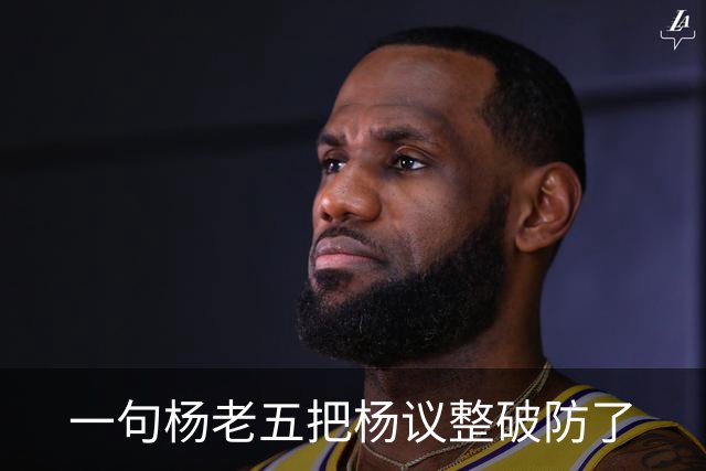 一句杨老五把杨议整破防了