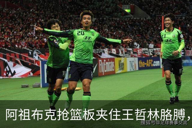 阿祖布克抢篮板夹住王哲林胳膊，古德温上前推搡阿祖被吹技犯